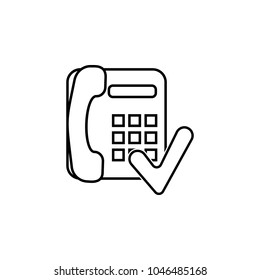 Phone icon in trendy flat style isolated on white background. Handset icon with waves. Telephone symbol for your web site design, logo, app, UI. Vector illustration, EPS10.