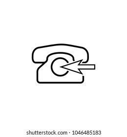 Phone icon in trendy flat style isolated on white background. Handset icon with waves. Telephone symbol for your web site design, logo, app, UI. Vector illustration, EPS10.