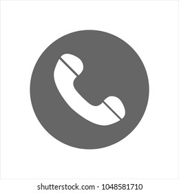 Phone icon in trendy flat style isolated on green background. Telephone symbol for your design, logo, UI. Vector illustration, EPS10.
