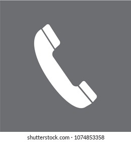 Phone icon in trendy flat style isolated on grey background. Handset icon with waves. Telephone symbol for your design, logo, UI. Vector illustration, EPS10.