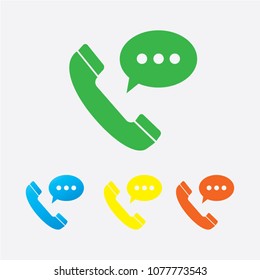 Phone icon in trendy flat style isolated on grey background. Handset icon with waves. Telephone symbol for your design, logo, UI. Vector illustration, EPS10.