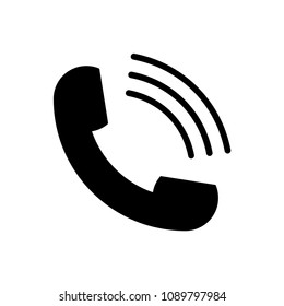 Phone icon in trendy flat style. Call with ringing icon
