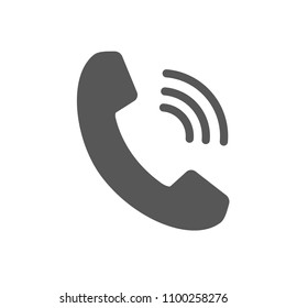 Phone icon in trendy flat style isolated. Handset icon with waves. Telephone symbol for your design, logo, UI. Vector illustration, EPS10.
