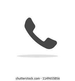 Phone icon in trendy flat style isolated on grey background. Handset icon with waves.