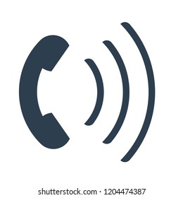 Phone icon in trendy flat style isolated on white background. Telephone symbol. Vector illustration.