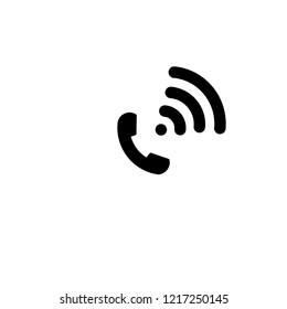 Phone icon in trendy flat style isolated on white background. Telephone symbol. Vector illustration.
