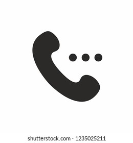 Phone icon in trendy flat style on white background. Vector