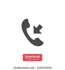 Phone icon in trendy flat style isolated on white background. Telephone symbol. Vector illustration.