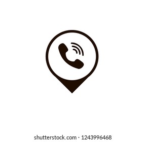Phone icon in trendy flat style isolated on white background. Telephone symbol. Vector illustration.