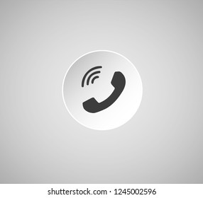 Phone icon in trendy flat style isolated on white background. Telephone symbol. Vector illustration.