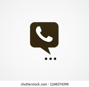 Phone icon in trendy flat style isolated on white background. Telephone symbol. Vector illustration.