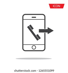 Phone icon in trendy flat style isolated on white background.