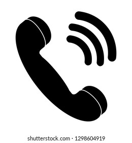 Phone icon in trendy flat style, telephone symbol.