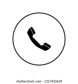Phone icon in trendy flat style isolated on white background. Handset icon, sign, symbol