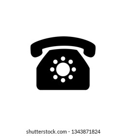 Phone icon in trendy flat style isolated on white background. Telephone symbol for your design. Call icon