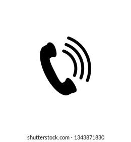 Phone icon in trendy flat style isolated on white background. Telephone symbol for your design. Call icon