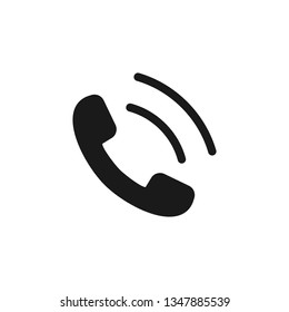 Phone icon in trendy flat style isolated on white background. Telephone symbol. Vector illustration.