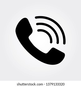 Phone icon in trendy flat style isolated on white background. Telephone symbol. Vector illustration.