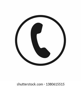 Phone icon in trendy flat style isolated on white background. Telephone symbol. Vector illustration.