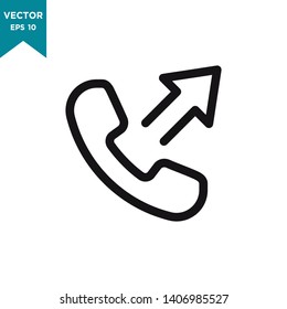 phone icon in trendy flat style, calling icon 