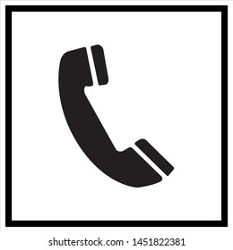 Phone icon in trendy flat style isolated on white background. Telephone symbol. Vector illustration.