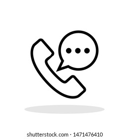 Phone icon in trendy flat style. Phone communication symbol for your web site design, logo, app, UI Vector EPS 10. 
