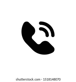 Phone icon in trendy flat style isolated on white background. Telephone symbol. Call icon vector illustration.