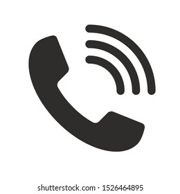Phone icon in trendy flat style isolated on white background. Telephone symbol. Vector illustration