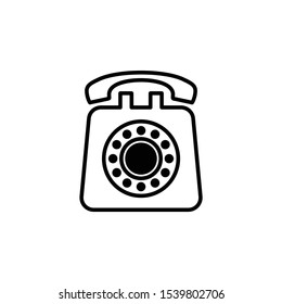 Phone icon in trendy flat style isolated on white background. Telephone symbol. Vector illustration.