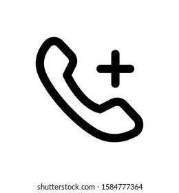 Phone icon in trendy flat style isolated on white background.
