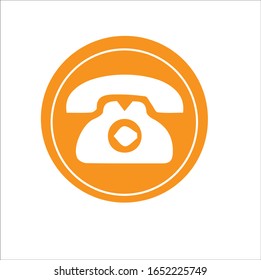 Icono de teléfono en estilo plano moderno aislado en fondo gris. Símbolo telefónico para el diseño de su sitio web, logotipo, aplicación, UI. Ilustración del vector, EPS10.