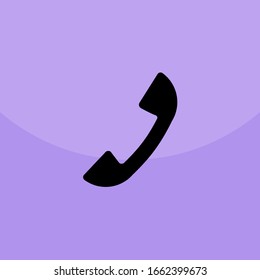 Icono de teléfono en estilo plano moderno