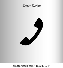 Icono de teléfono en estilo plano moderno