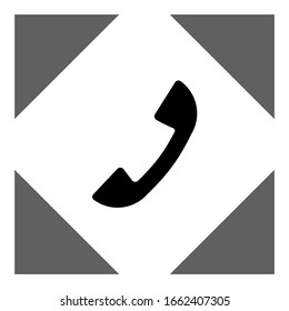 Icono de teléfono en estilo plano moderno