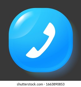 Icono de teléfono en estilo plano moderno