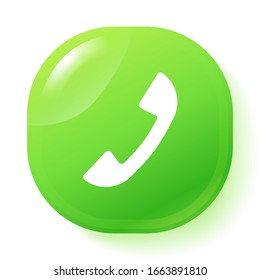 Icono de teléfono en estilo plano moderno