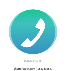 Phone icon in trendy flat style