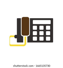 Icono de teléfono en estilo plano moderno aislado en fondo gris. Símbolo telefónico para el diseño de su sitio web