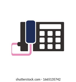 Icono de teléfono en estilo plano moderno aislado en fondo gris. Símbolo telefónico para el diseño de su sitio web