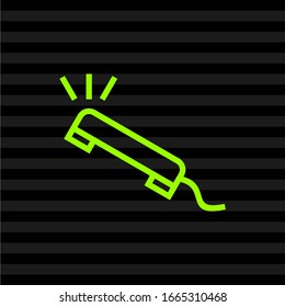 Telefonsymbol im trendigen, flachen Stil einzeln auf grauem Hintergrund. Handset-Symbol mit Wellen. Telefon-Symbol für Ihr Design, Logo, UI. Vektorillustration, EPS10.