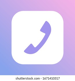 Phone icon in trendy flat style