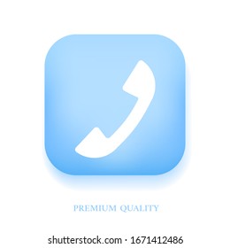 Icono de teléfono en estilo plano moderno