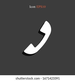 Phone icon in trendy flat style