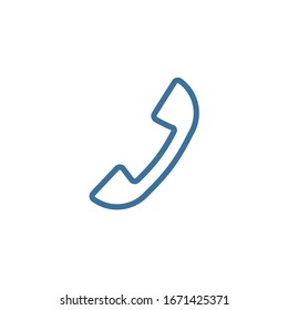 Icono de teléfono en estilo plano moderno