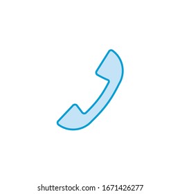 Icono de teléfono en estilo plano moderno