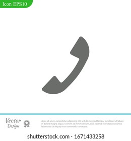 Telefonsymbol im trendigen Flachstil