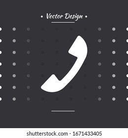 Icono de teléfono en estilo plano moderno
