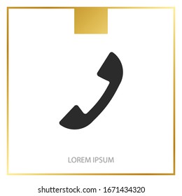 Icono de teléfono en estilo plano moderno