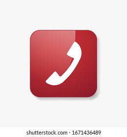 Telefonsymbol im trendigen Flachstil