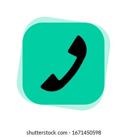 Icono de teléfono en estilo plano moderno